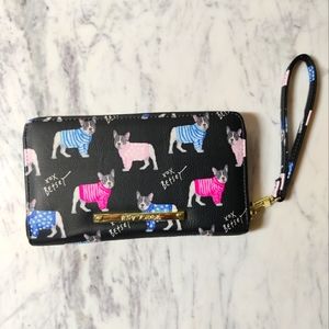Betsy Johnson French Bulldog Wristlet